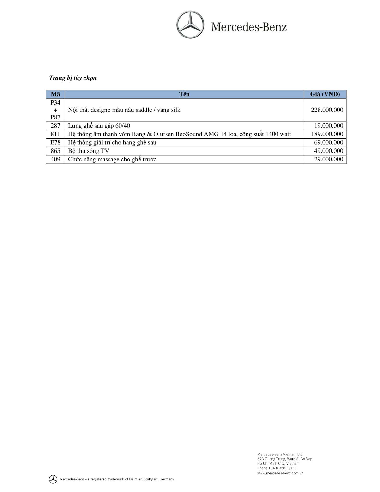Bảng thông số kỹ thuật Mercedes CLS 400 2019 tại MercedesVN