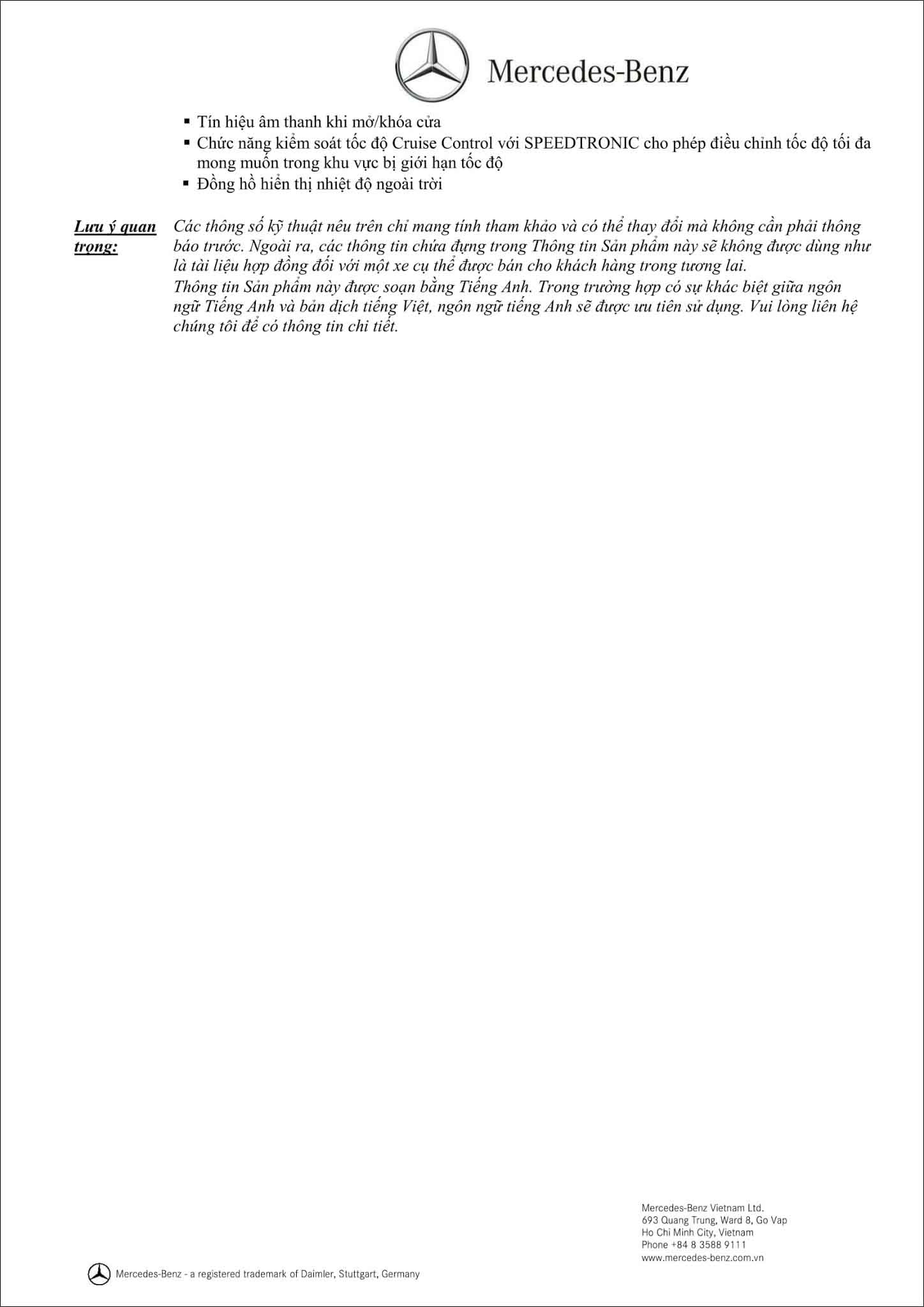 Bảng thông số kỹ thuật Mercedes GLS 500 4MATIC 2019 tại MercedesVN