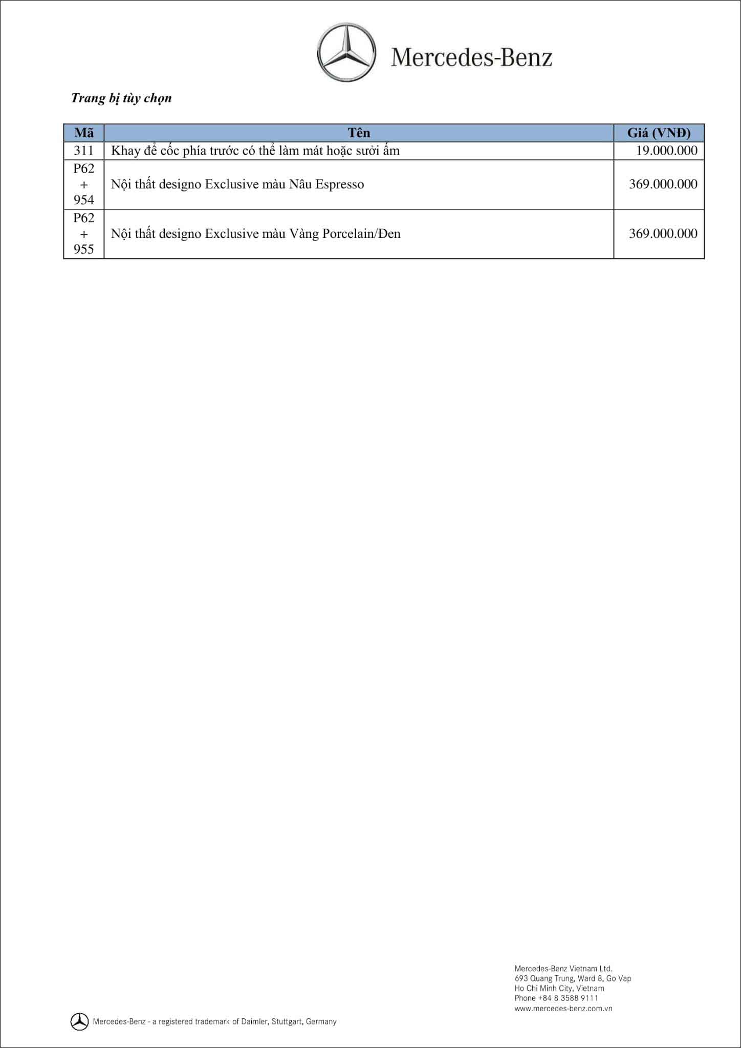 Bảng thông số kỹ thuật Mercedes GLS 500 4MATIC 2019 tại MercedesVN