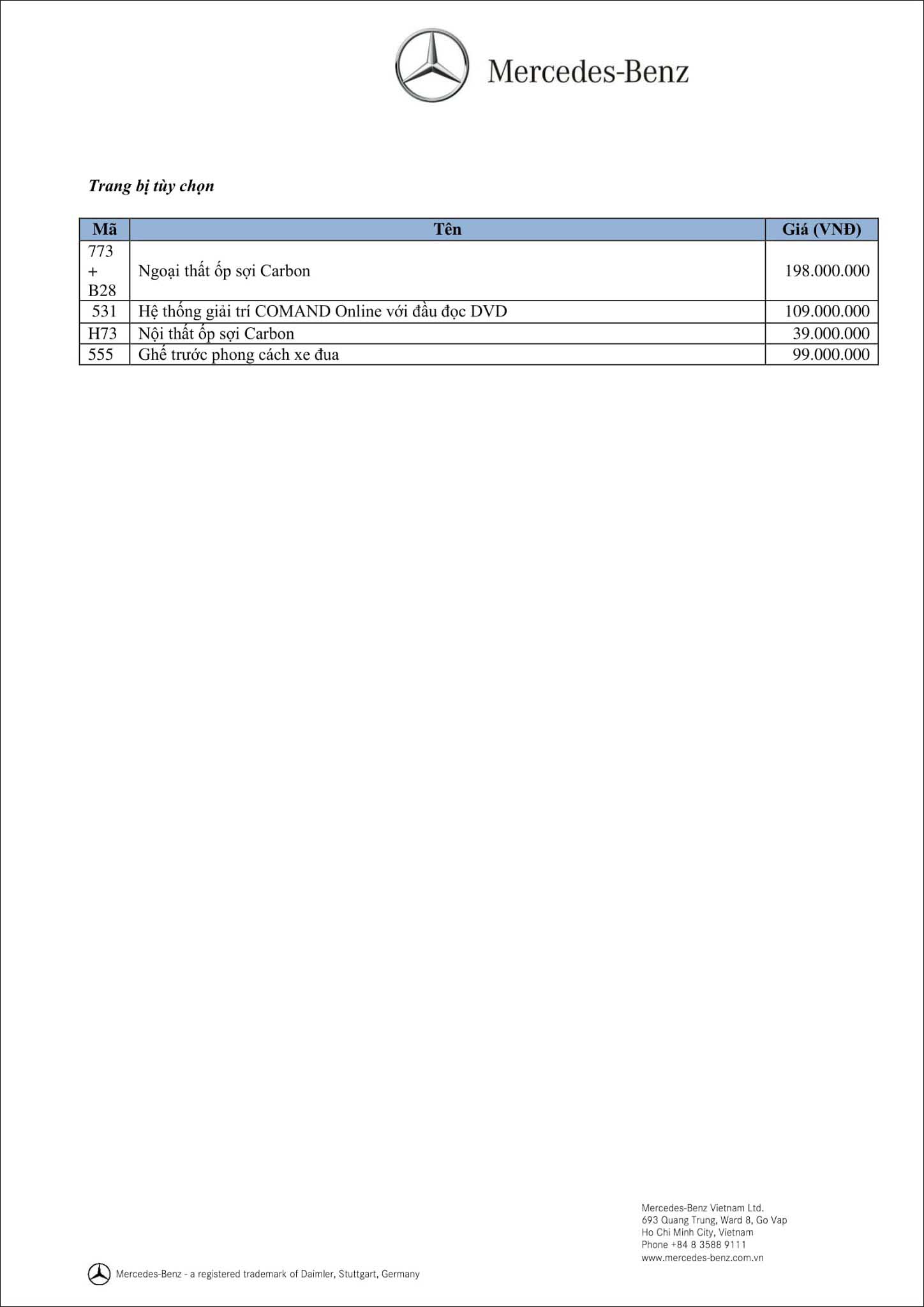 Bảng thông số kỹ thuật Mercedes AMG GLA 45 4MATIC 2019 tại MercedesVN